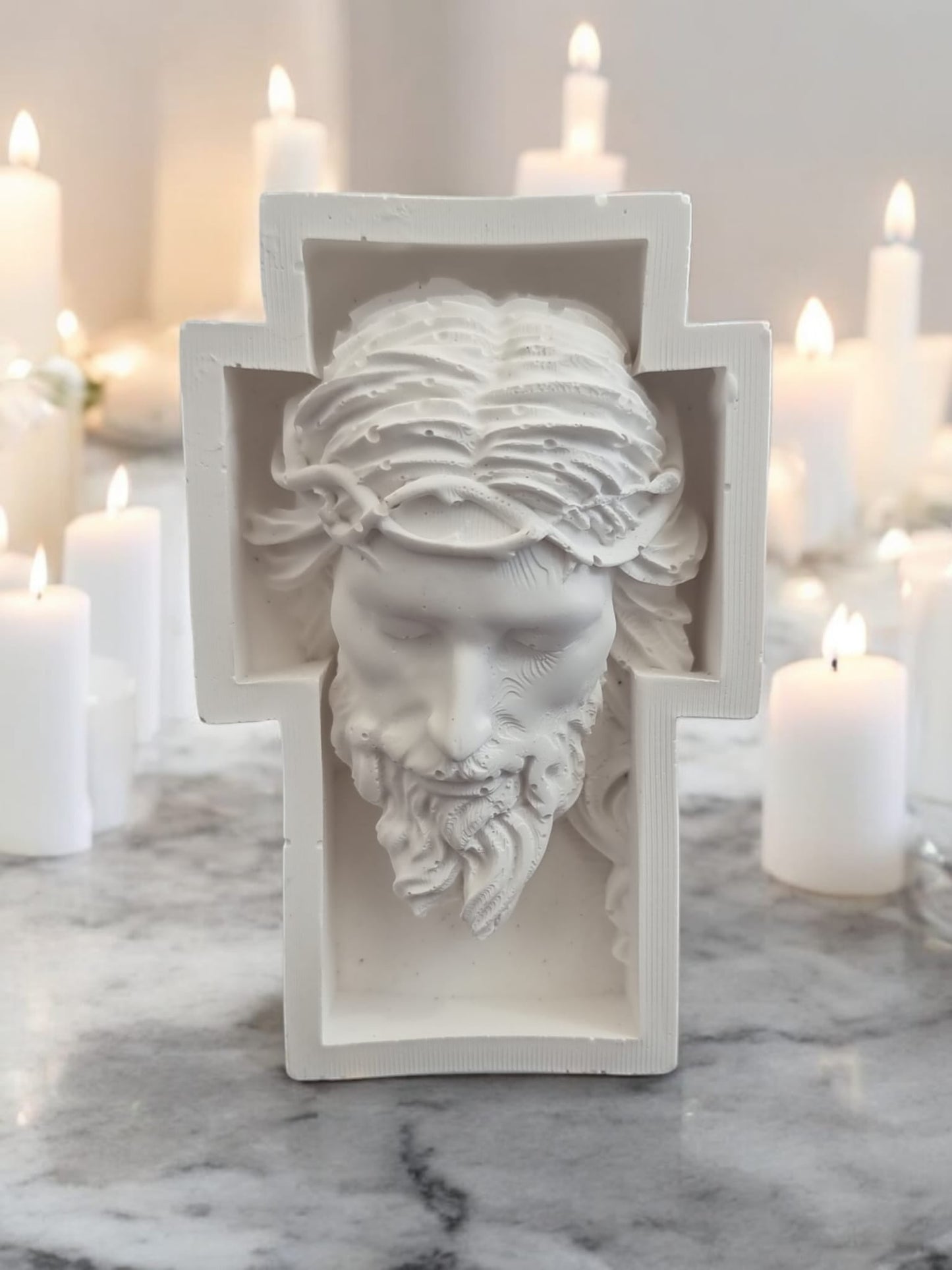 Jesus Christ Cross - Porcelain White - Auras Workshop Auras Workshop