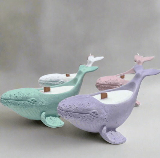 🐋 Large Blue Whale Shaped Silicone Mold – Unique Vase, Candle Holder & Creative Vessel - Auras Workshop Auras Workshop