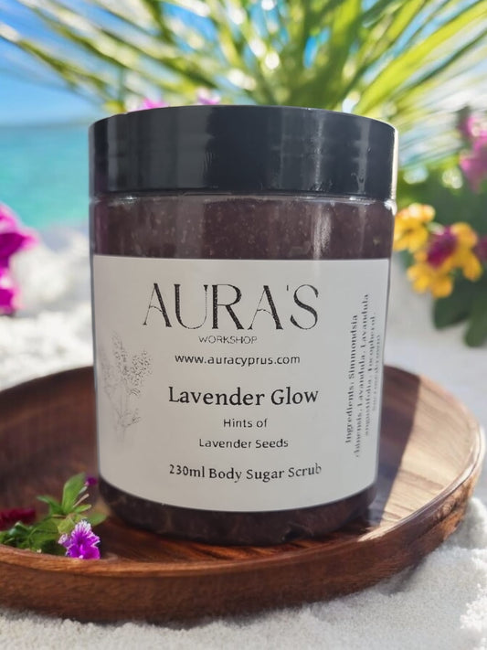 Lavender Glow Body Sugar Scrub - 230ml - Auras Workshop Auras Workshop