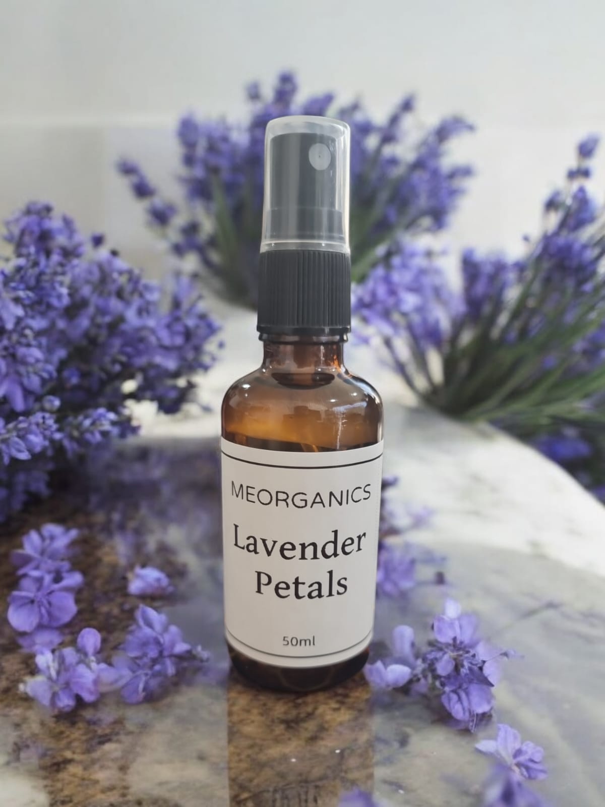 Lavender Petals - Lavender & Geranium Hair Mist 50ml - Auras Workshop Auras Workshop