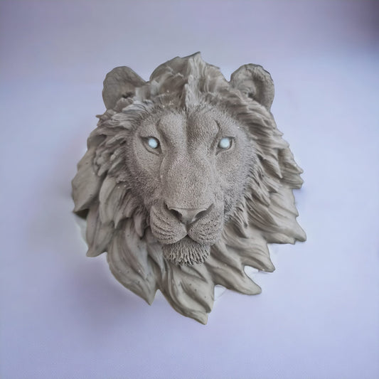 Lion Charcoal Black with Blue Eyes Home Decor - Auras Workshop Auras Workshop