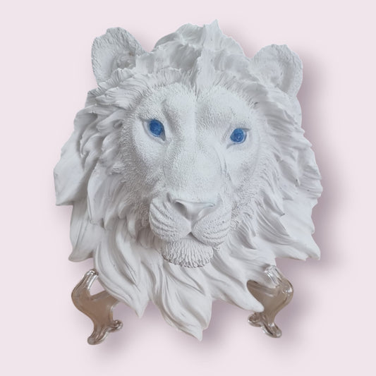 Lion White with Blue Eyes Home Decor - Auras Workshop Auras Workshop