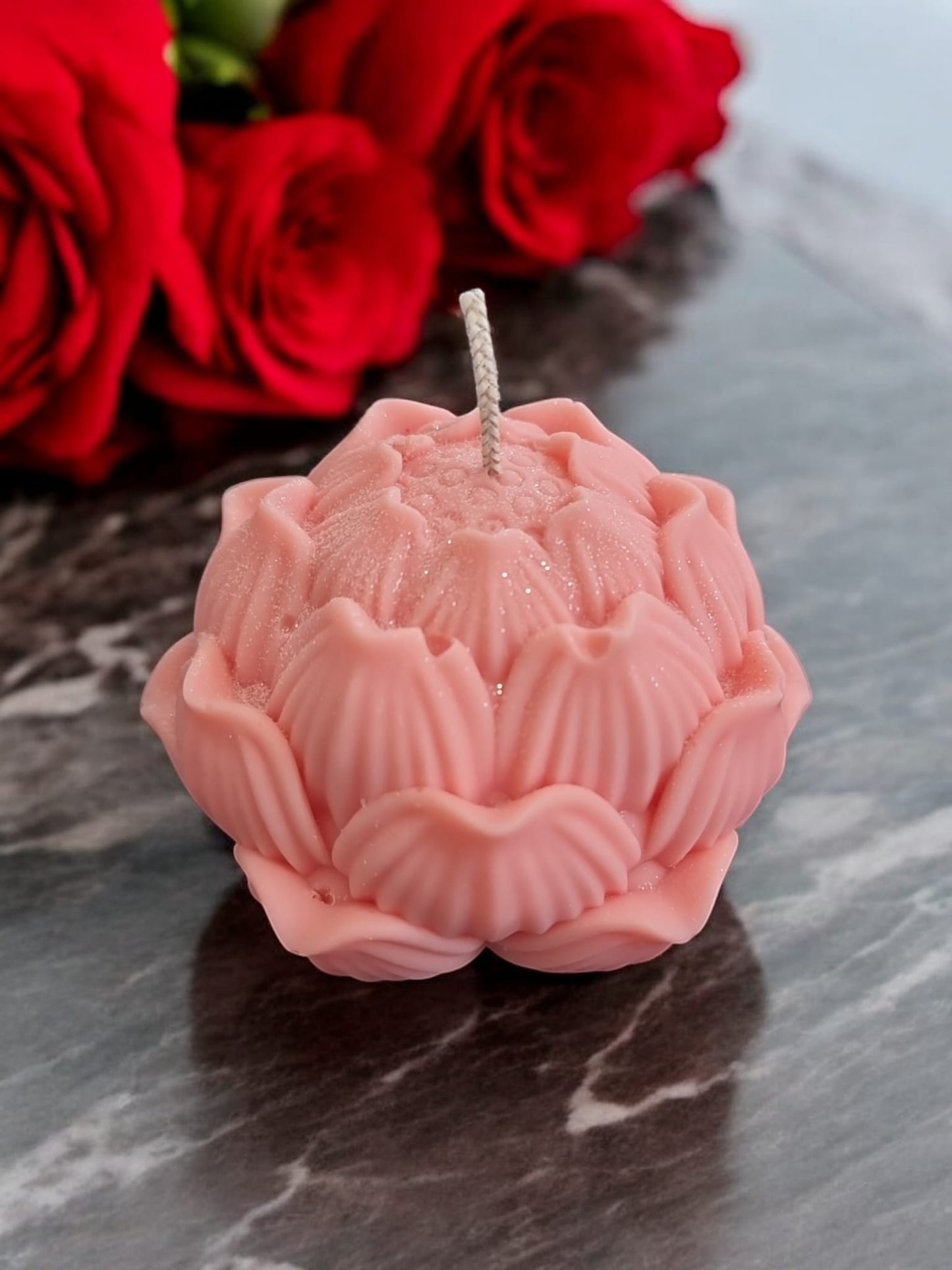 Lotus Flower Rose Scented Candle - Auras Workshop Auras Workshop