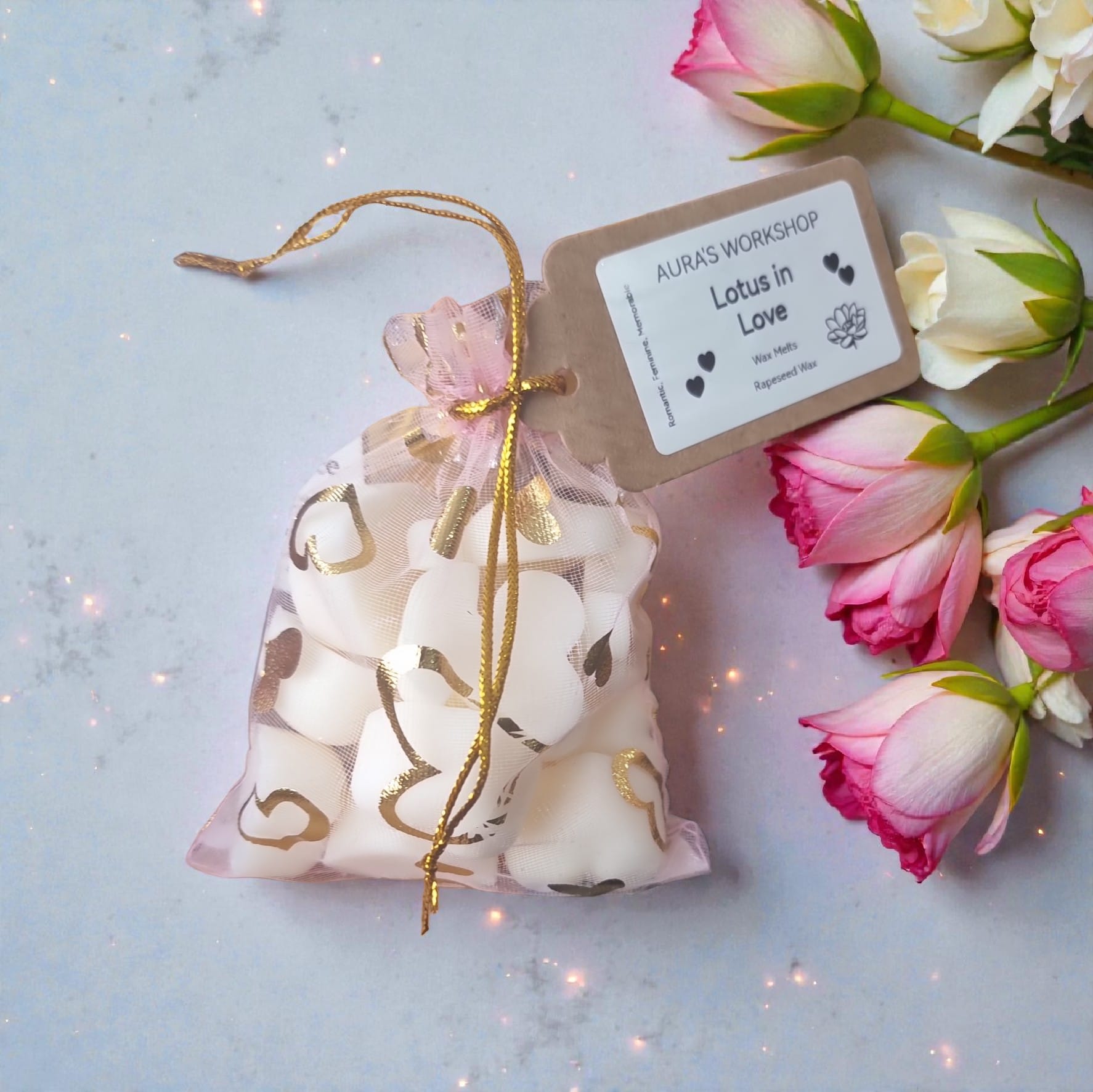 🪷💕 Lotus in Love Wax Melts | Aura’s Workshop | Rapeseed Wax - Auras Workshop Auras Workshop