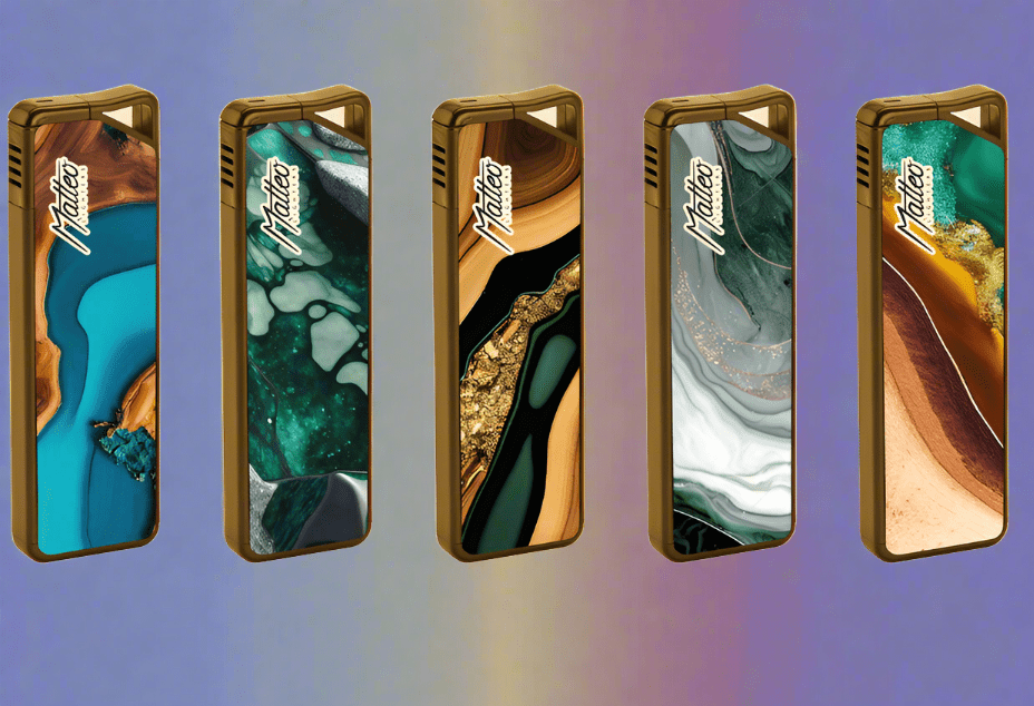 Marble Style Jet Lighter Set of 5 - Auras Workshop Auras Workshop