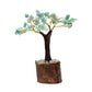 Mini Amazonite Crystal Tree with Wooden Base – 11 cm - Auras Workshop Auras Workshop