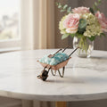 Mini Amazonite Crystal Wheelbarrow Ornament – 9 cm - Auras Workshop Auras Workshop