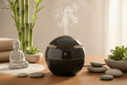 🌿✨ Mini Ball Aroma Diffuser & Cool Mist Humidifier | 7 - Color Ambient Light | Multiple Colours - Auras Workshop Auras Workshop