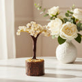 Mini Citrine Crystal Tree with Wooden Base – 12 cm - Auras Workshop Auras Workshop