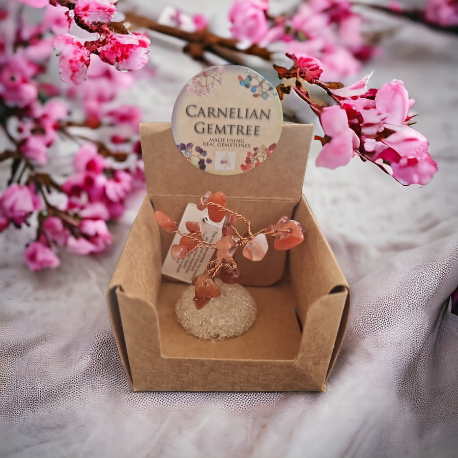 Mini Gemstone Tree - Carnelian Gemtree (18 Stones)