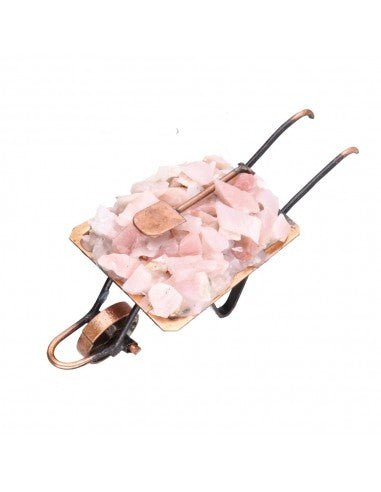 Mini Pink Opal Crystal Wheelbarrow Ornament – 9 cm -  - Auras Workshop  Cyprus 