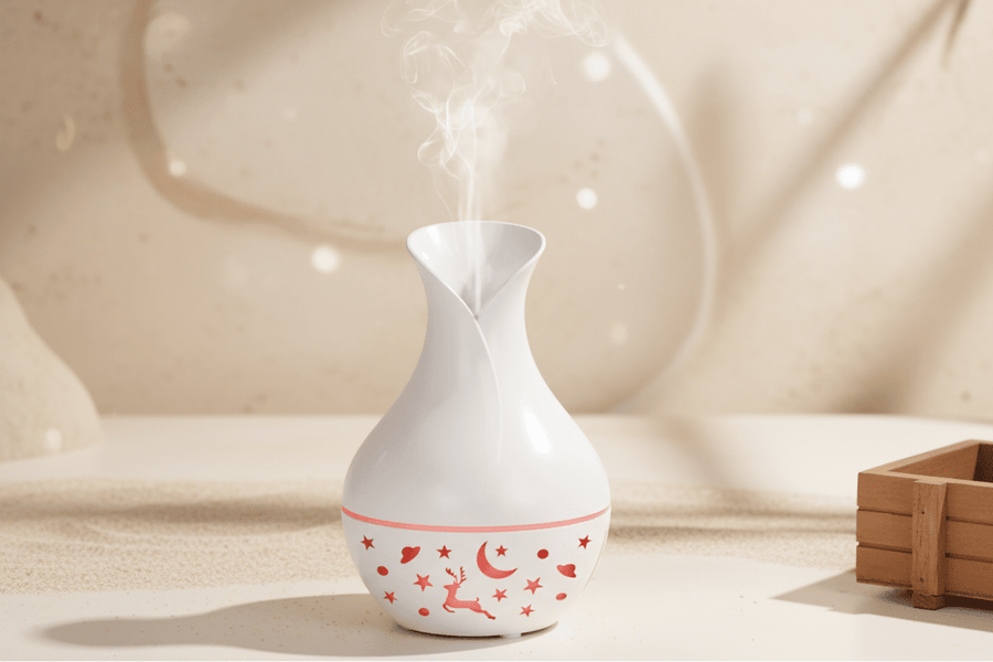 🌙✨ Moon & Stars Diffuser – White