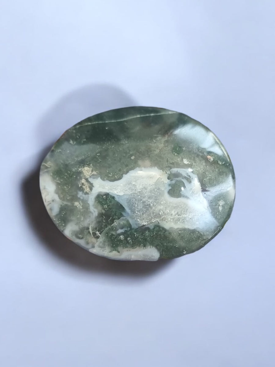 Moss Agate Palmstone Crystal