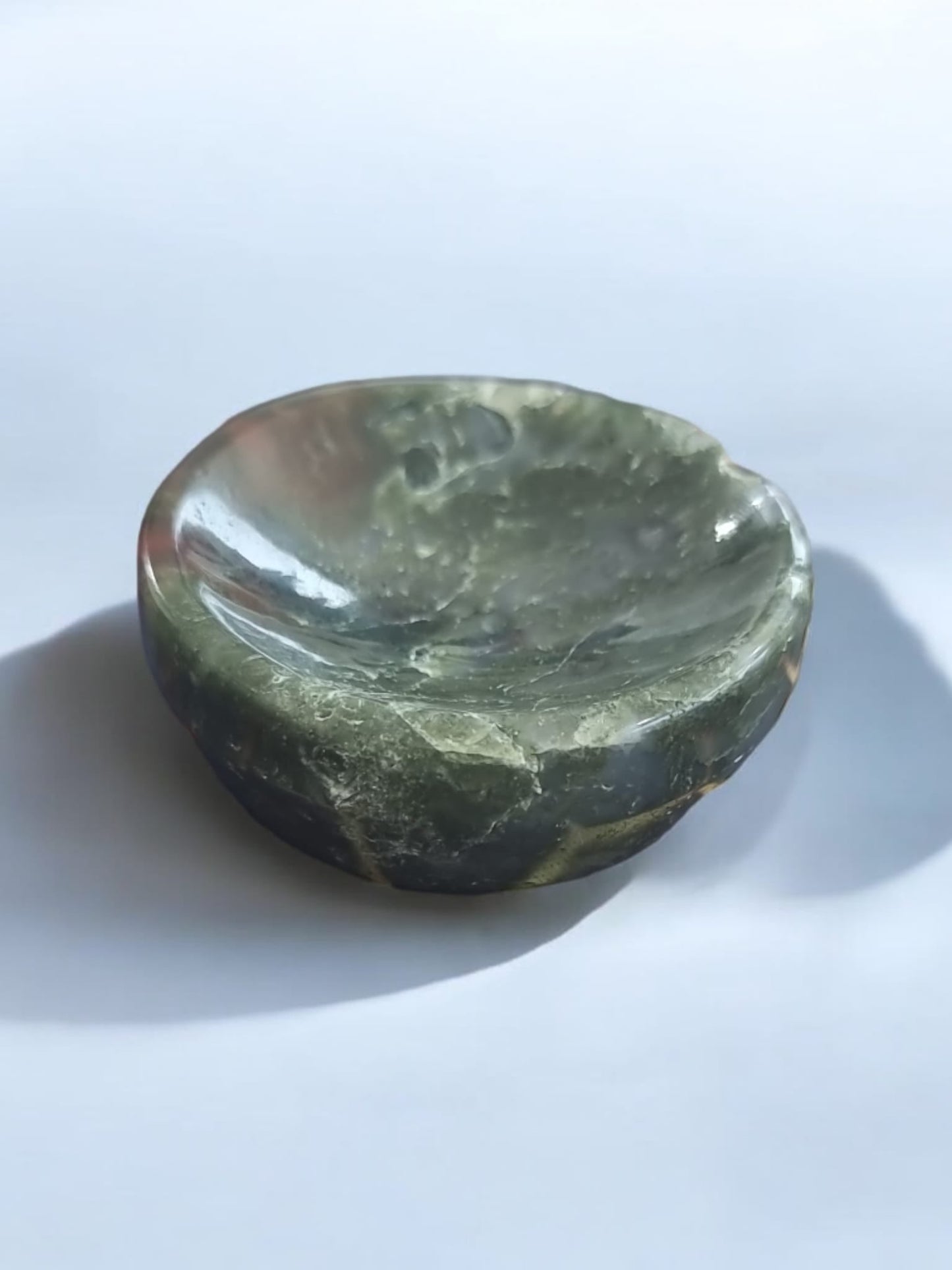 Moss Agate Small Bowl Crystal - Auras Workshop Auras Workshop