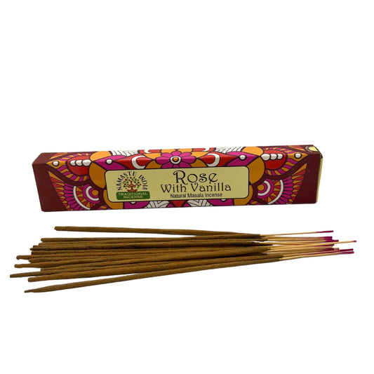 Namaste Mandala Masala Incense - Rose With Vanilla - Auras Workshop Auras Workshop