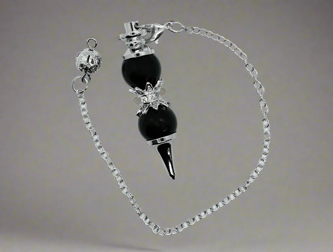 ⚫ Obsidian Dorje Pendulum | Divination, Protection & Grounding - Auras Workshop Auras Workshop