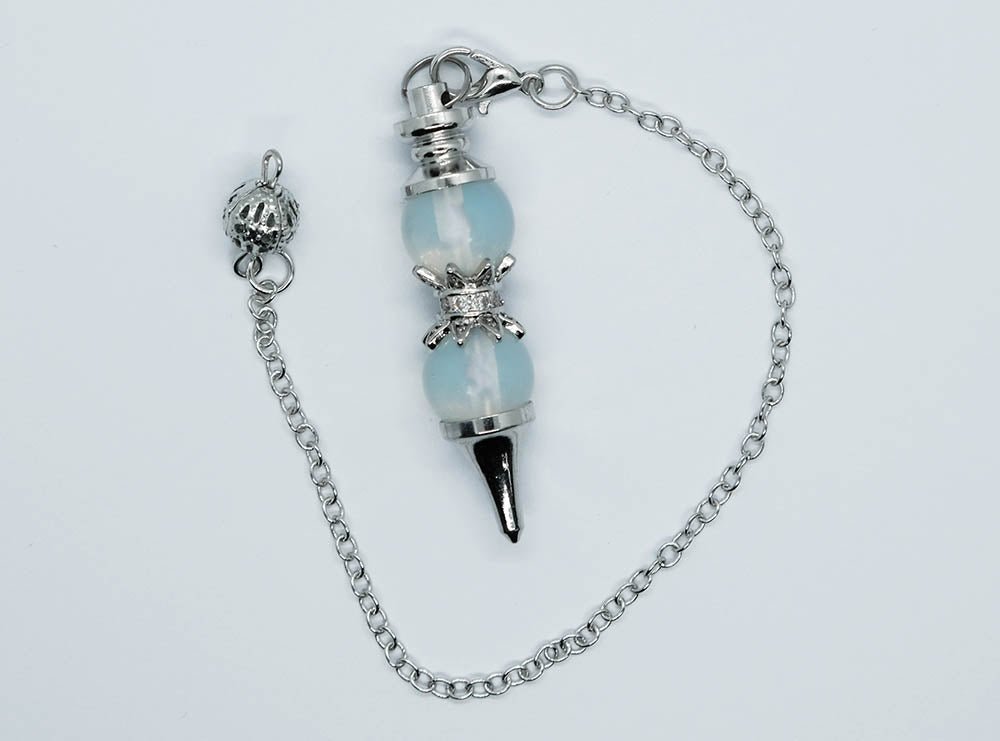 Opalite Dorje Pendulum – Crystal Dowsing Pendulum for Energy Healing - Auras Workshop Auras Workshop
