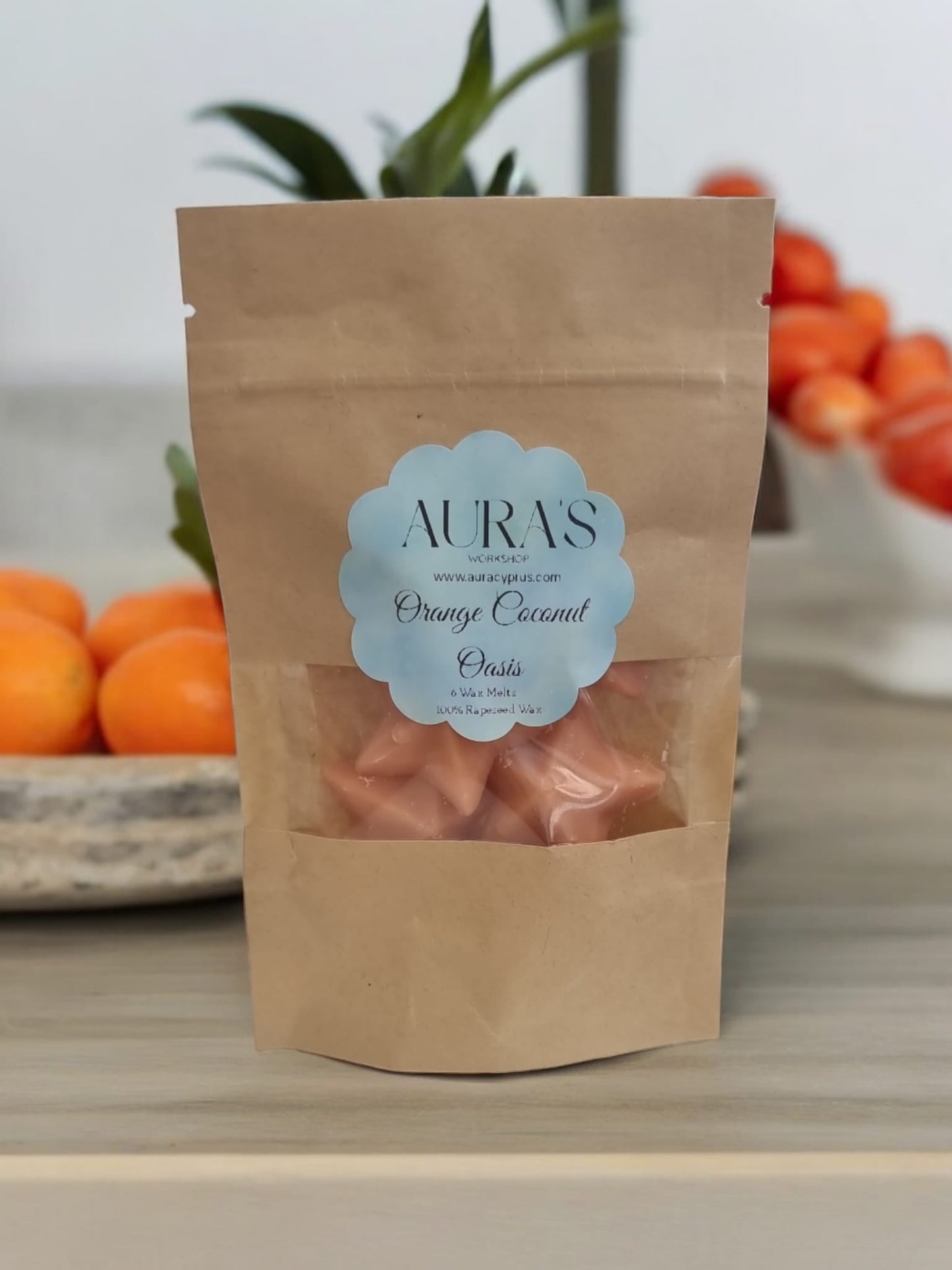 Orange Coconut Oasis Wax Melts Small - Auras Workshop Auras Workshop