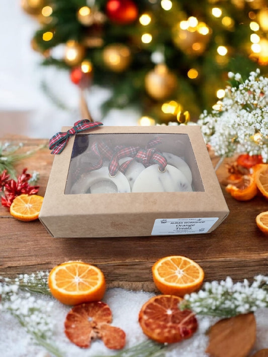 🍊🎄 Orange Treats Wardrobe Fresheners / Tree Hangers – Christmas Edition | Orange, Cinnamon & Star Anise - Auras Workshop Auras Workshop