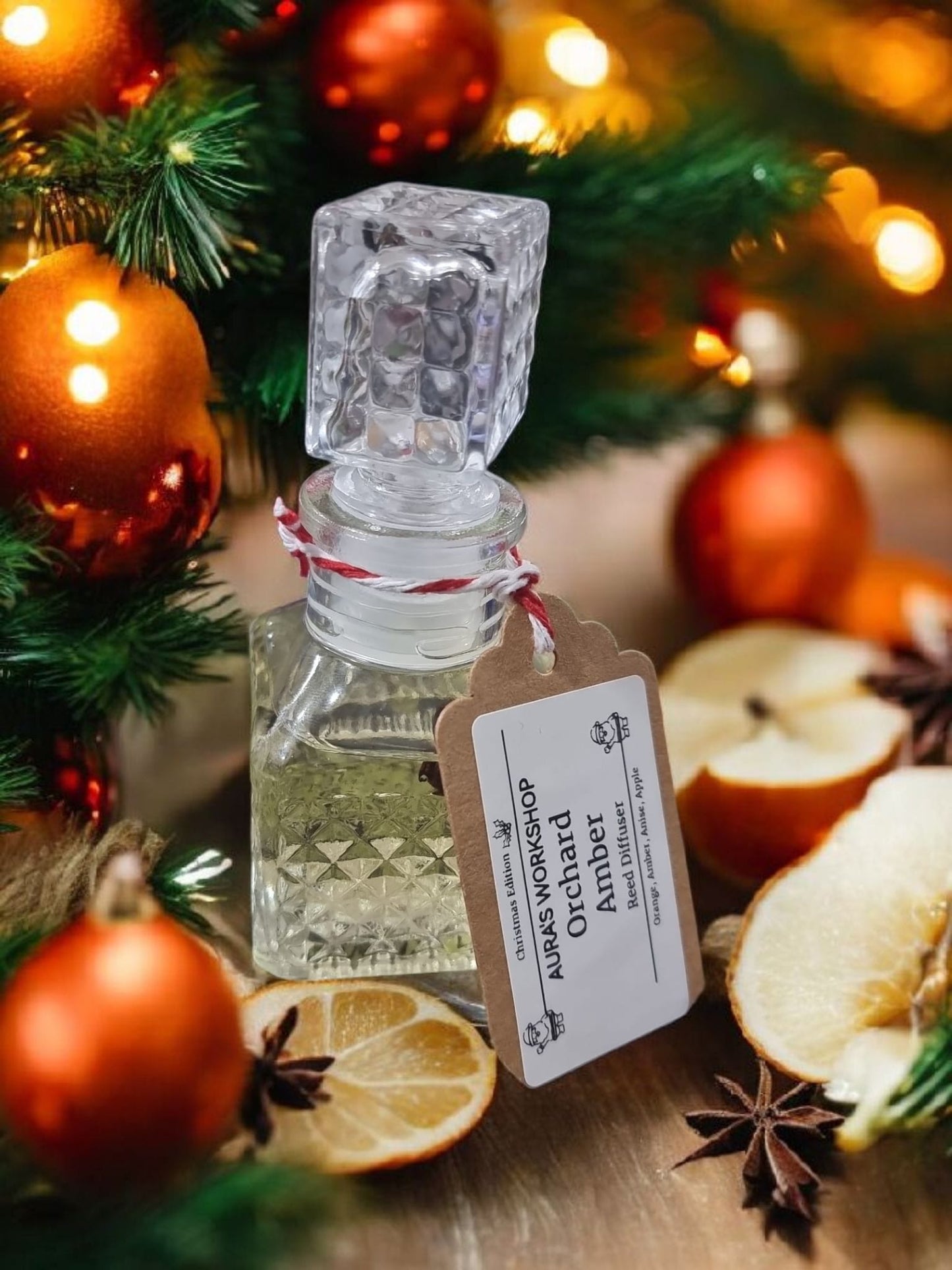 🍊 Orchard Amber Reed Diffuser – Christmas Edition (50ml) - Auras Workshop Auras Workshop
