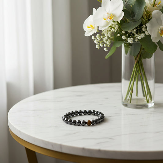 Magnetic Hematite & Tiger Eye Bracelet 8mm