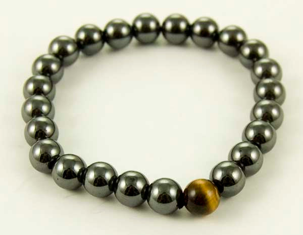 Magnetic Hematite & Tiger Eye Bracelet 8mm