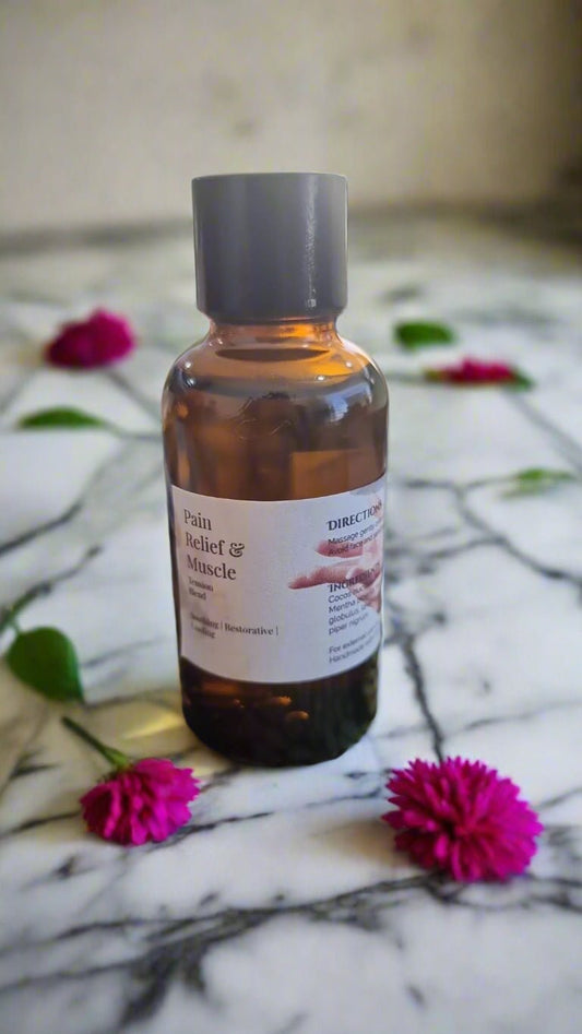 Pain Relief & Muscle Tension Blend – 30ml - Auras Workshop Auras Workshop