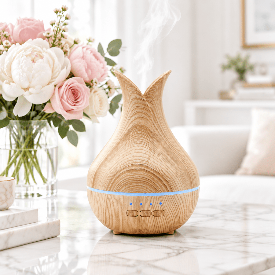 Palermo Aroma Diffuser – Wood Grain Teardrop
