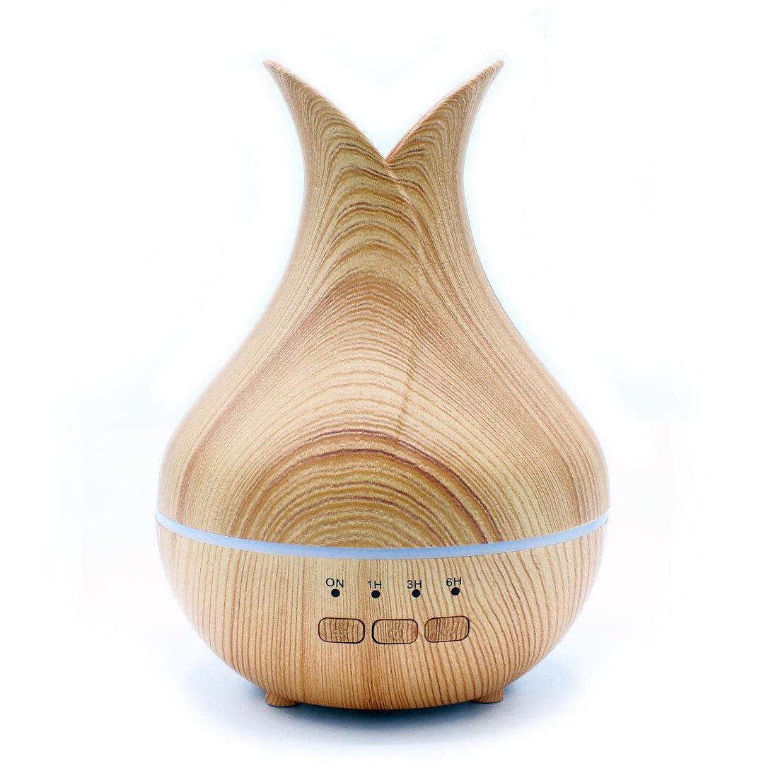 Palermo Aroma Diffuser – Wood Grain Teardrop | USB | Colour Change LED | Timer - Auras Workshop Auras Workshop