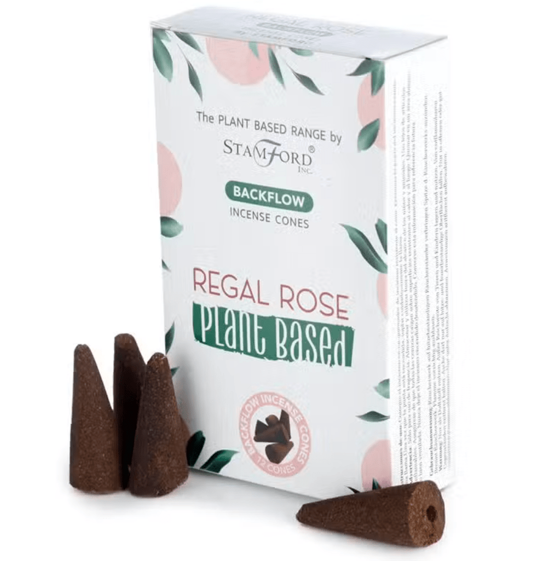 Plant Based Backflow Incense Cones – Regal Rose | Floral, Romantic & Relaxing - Auras Workshop Auras Workshop