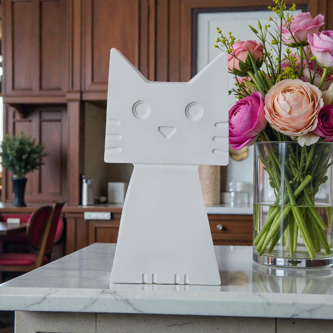 🐾✨ Porcelain Cat Home Decor Ornament | Minimal Cute Cat Design | Modern Shelf Decoration Various sizes Large & Small - Auras Workshop Auras Workshop