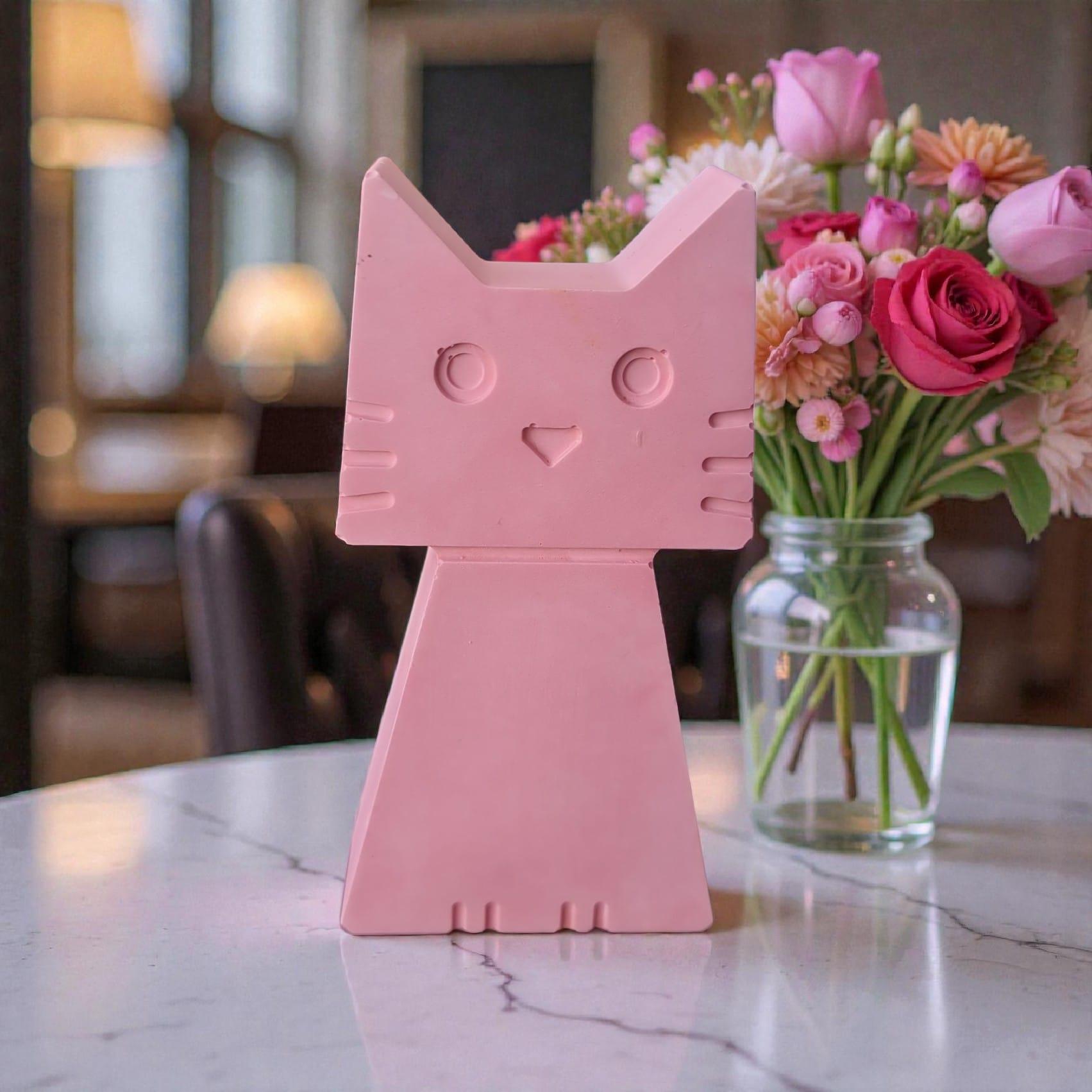 🐾✨ Porcelain Cat Home Decor Ornament | Minimal Cute Cat Design | Modern Shelf Decoration Various sizes Large & Small - Auras Workshop Auras Workshop