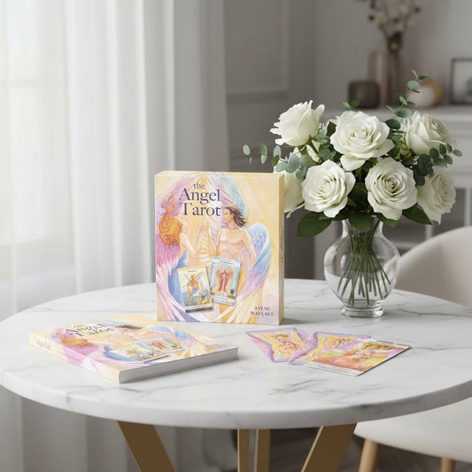 Pre - Loved The Angel Tarot by Jayne Wallace – 78 Card Deck & Guidebook - Auras Workshop Auras Workshop
