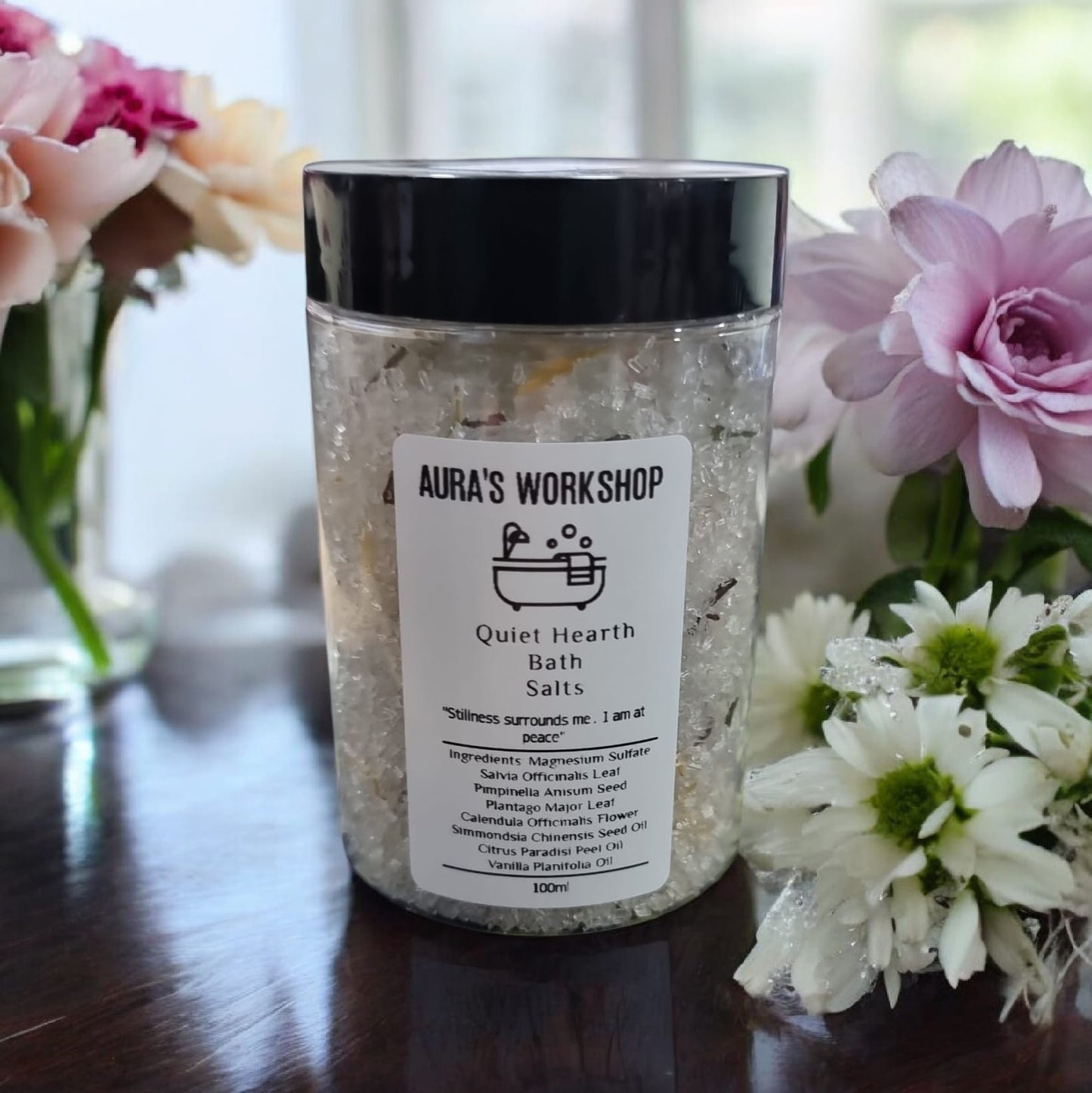 🕯️✨ Quiet Hearth Bath Salts 120ml – Aura’s Workshop - Auras Workshop Auras Workshop