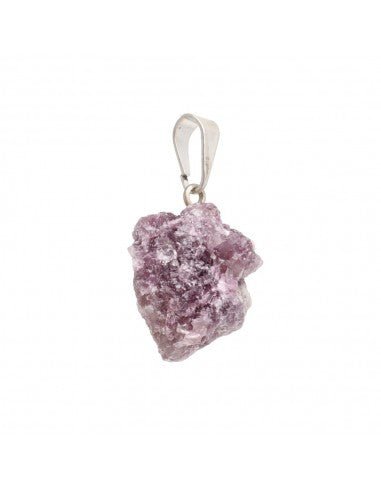 Raw Lepidolite Mica Crystal Pendant – Crystal Jewellery - Auras Workshop Auras Workshop