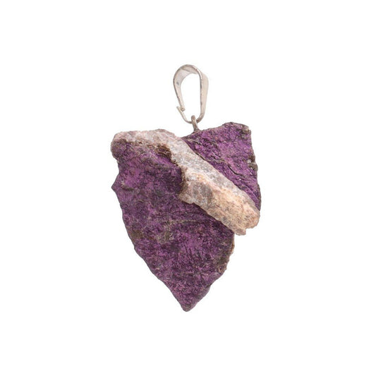 Raw Purpurite Crystal Pendant – Crystal Jewellery - Auras Workshop Auras Workshop