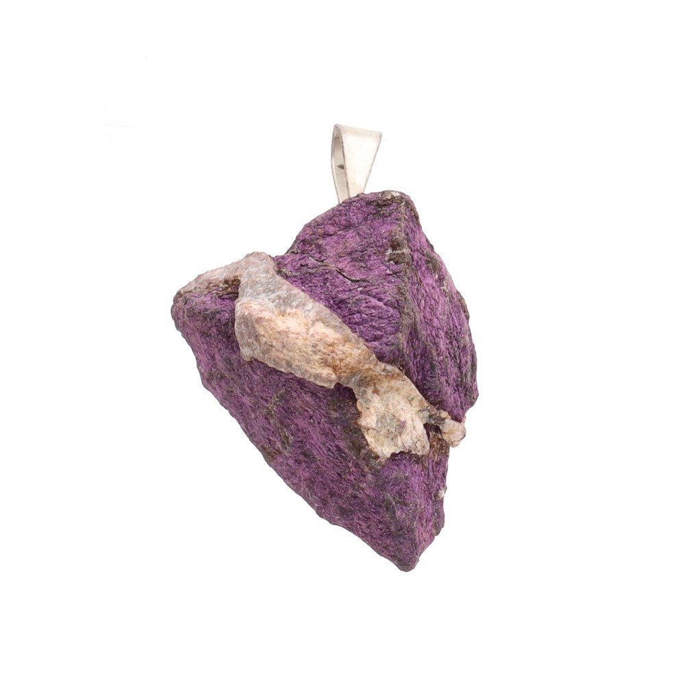 Raw Purpurite Crystal Pendant – Crystal Jewellery - Auras Workshop Auras Workshop