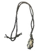 Raw Pyrite Crystal Macramé Black Necklace – Abundance, Confidence & Prosperity Crystal Jewellery - Auras Workshop Auras Workshop