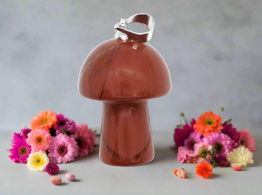 ❤️ Red Jasper Mushroom Pendant – Strength, Stability & Grounding Courage. Balance. Vitality.