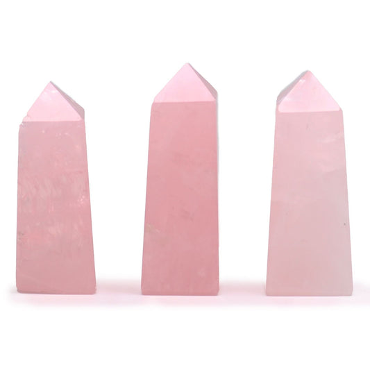 Rose Quartz Gemstone Obelisk Point - Auras Workshop Auras Workshop
