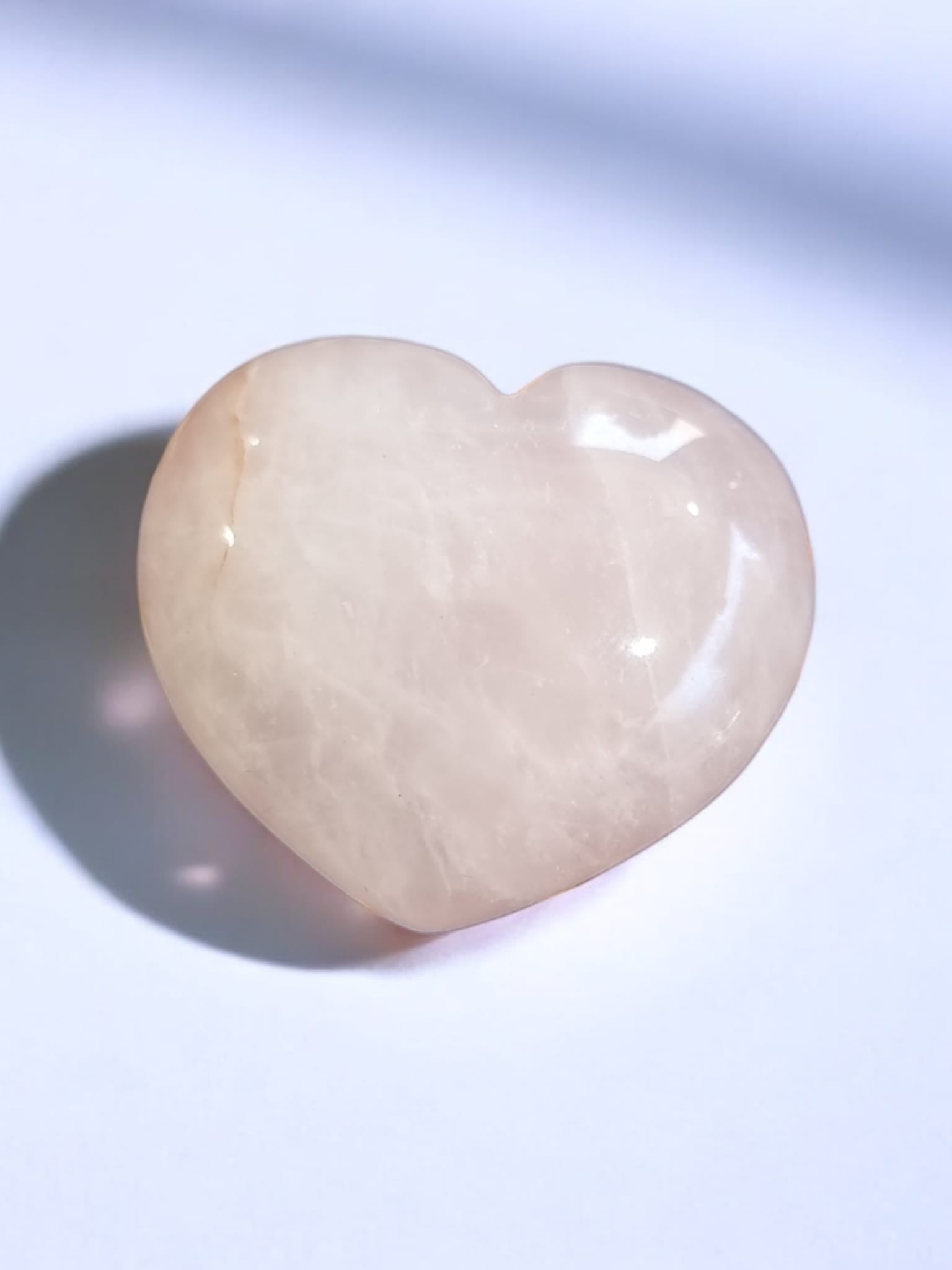 Rose Quartz Heart Medium Stones - Auras Workshop Auras Workshop