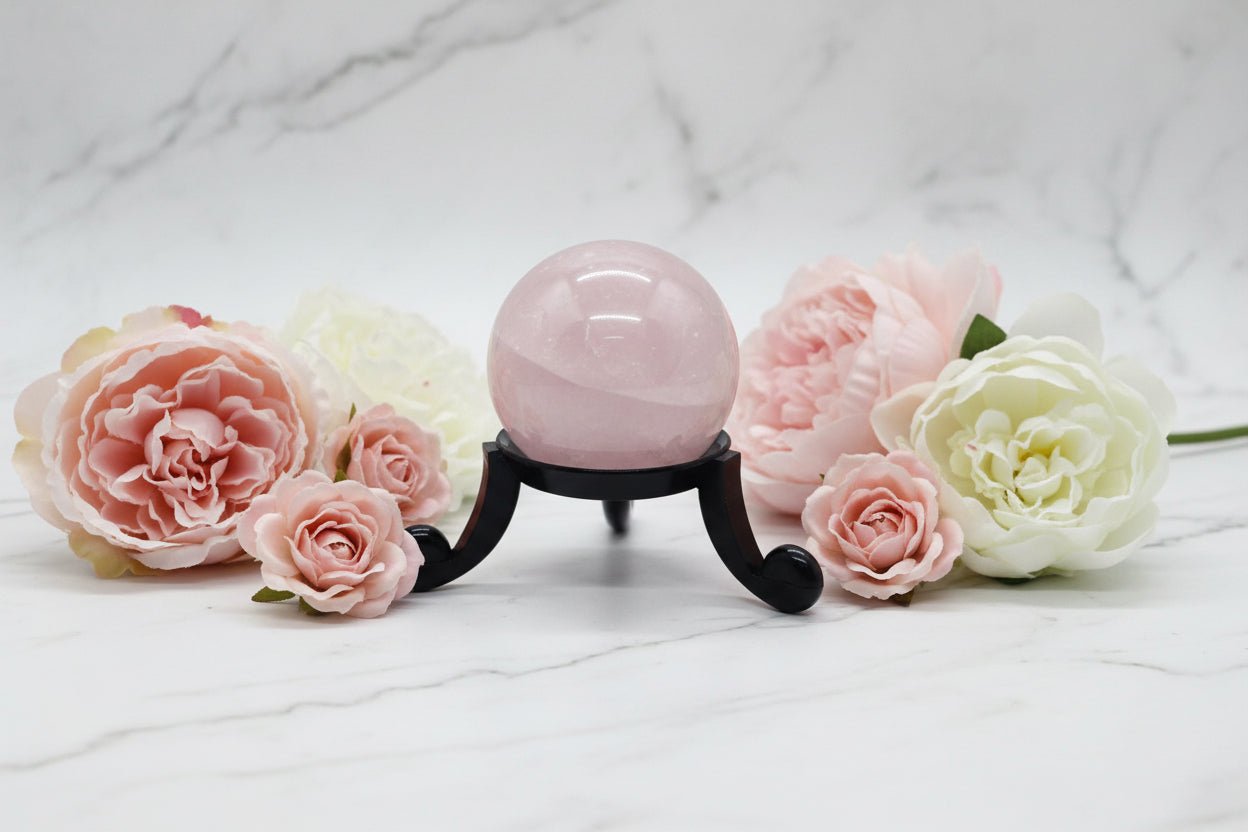 🌸✨ Rose Quartz Sphere 30mm | Love, Compassion & Heart Healing - Auras Workshop Auras Workshop
