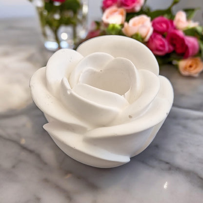 Rose Shape Pillar Candle Holder - Auras Workshop Auras Workshop
