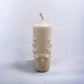 Rosemary & Bay Wreath Scented Pillar Candle with Rose Design - Auras Workshop Auras Workshop