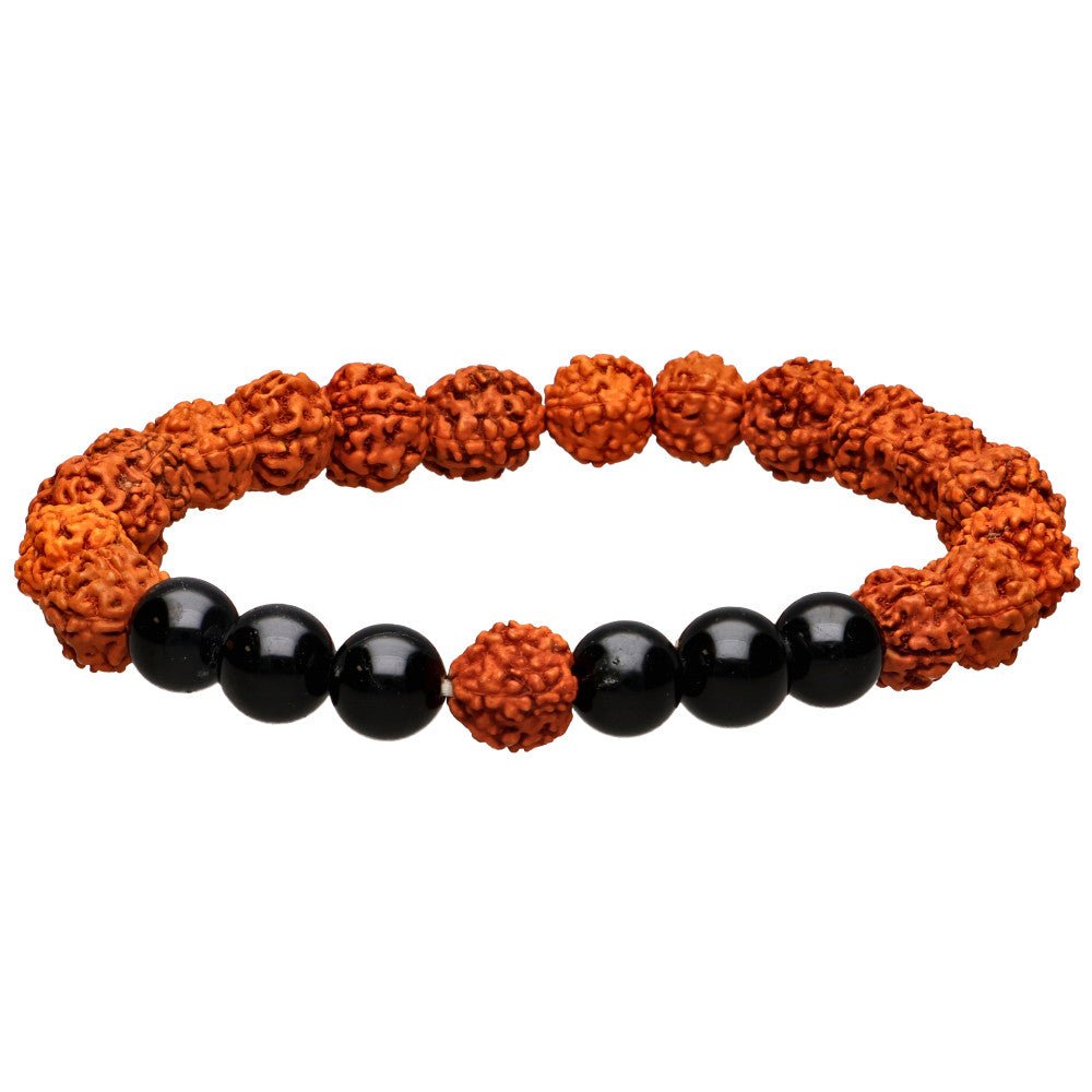 Rudraksha & Black Tourmaline 8mm Bracelet - Auras Workshop Auras Workshop