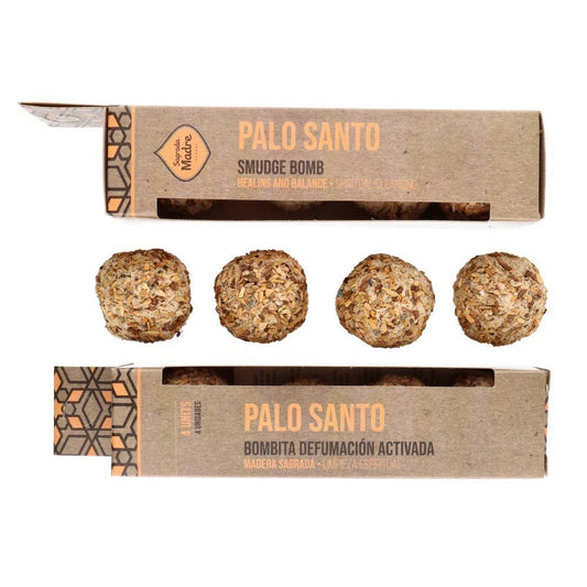Sacred Mother Palo Santo Herbal Incense Balls x4 – Cleansing, Grounding & Positive Energy - Auras Workshop Auras Workshop