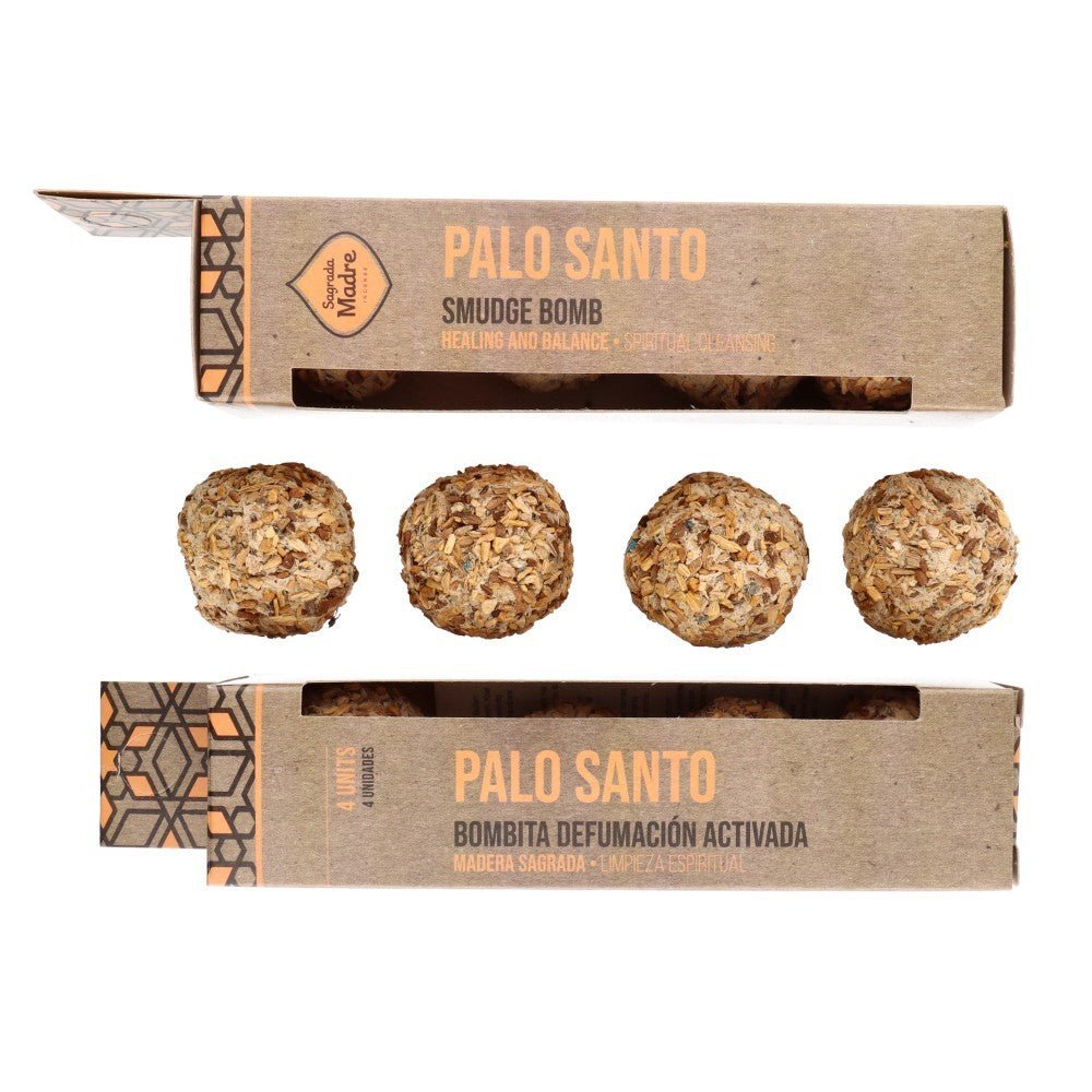 Sacred Mother Palo Santo Herbal Incense Balls x4 – Cleansing, Grounding & Positive Energy - Auras Workshop Auras Workshop