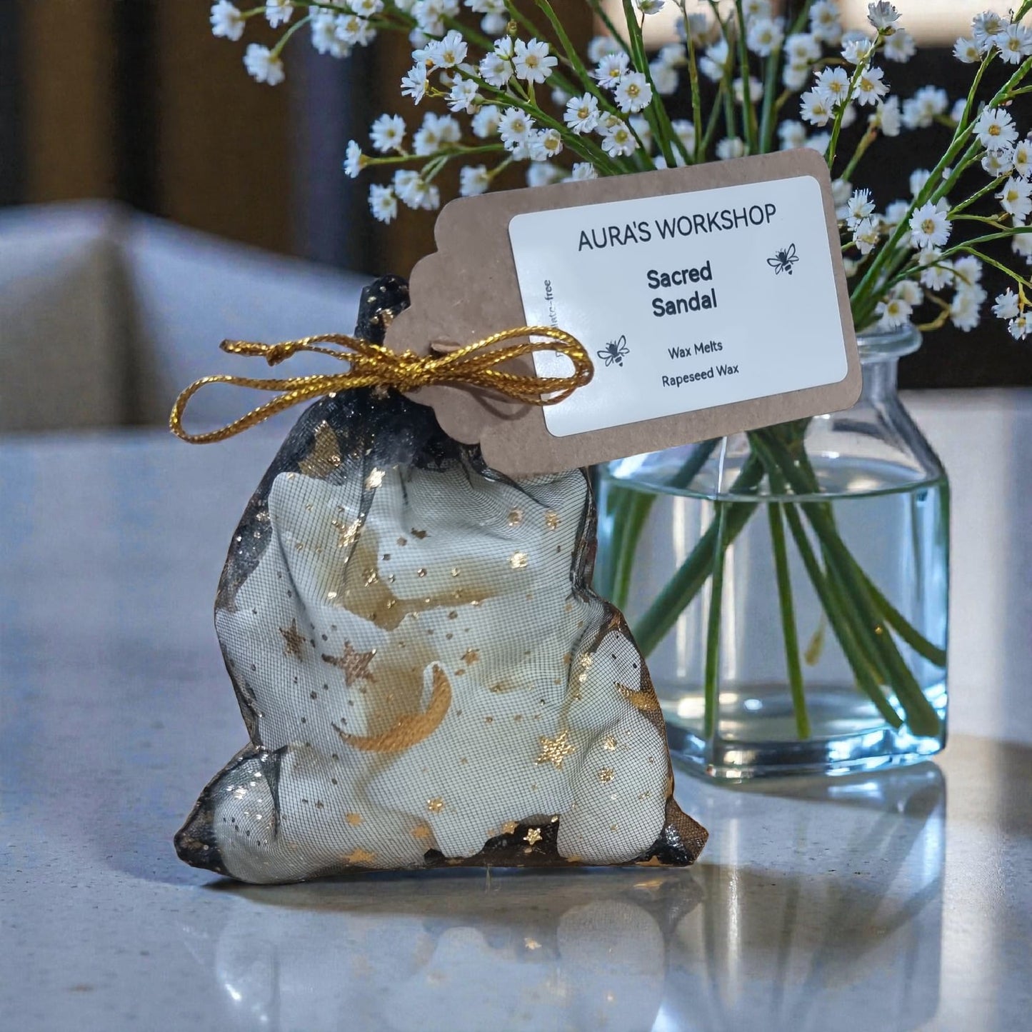 🌿✨ Sacred Sandal Scented Wax Melts | Aura’s Workshop | Rapeseed Wax - Auras Workshop Auras Workshop