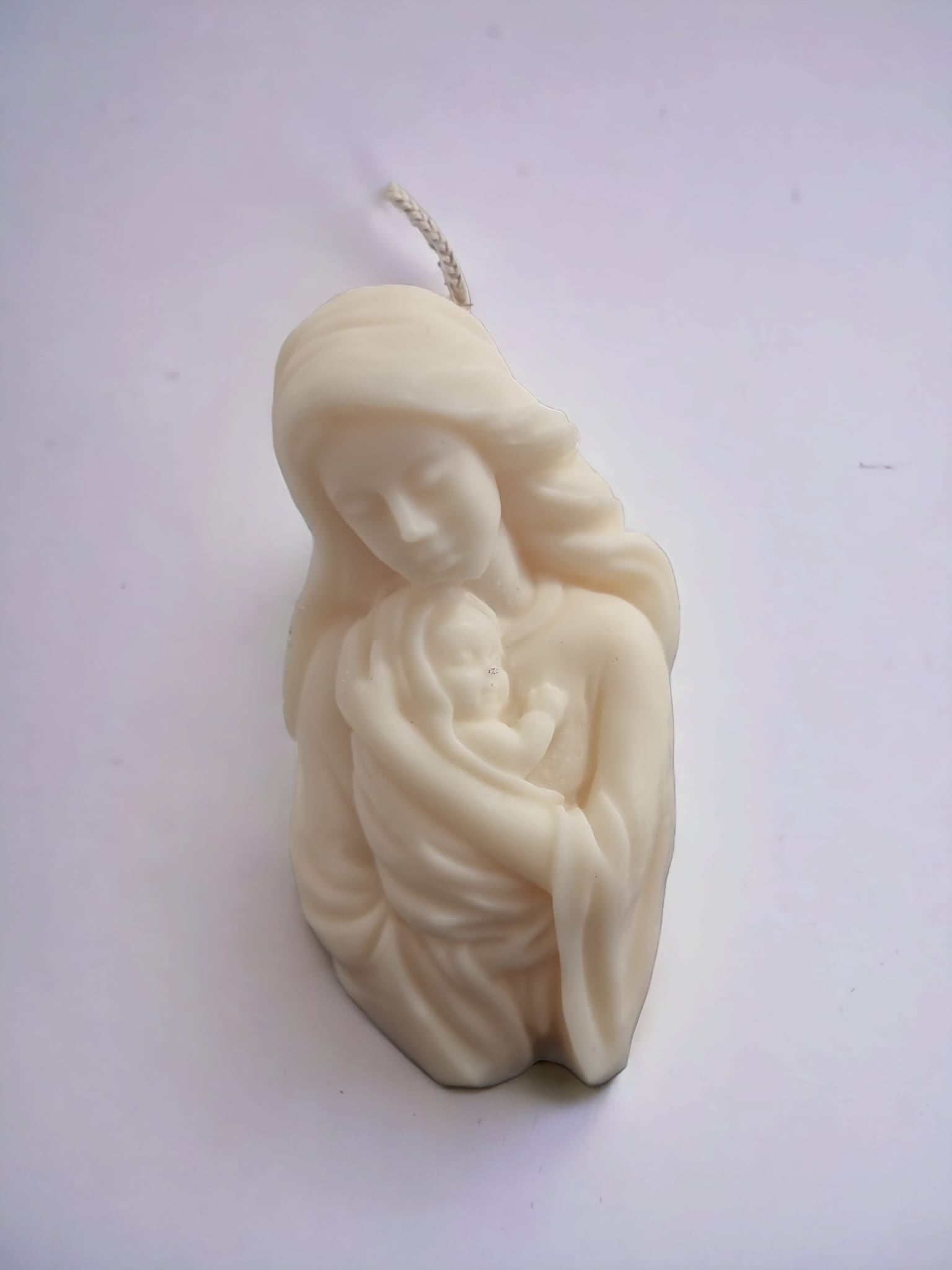 Saint Mary & Baby Jesus Vanilla Rose Scent Candle - Auras Workshop Auras Workshop