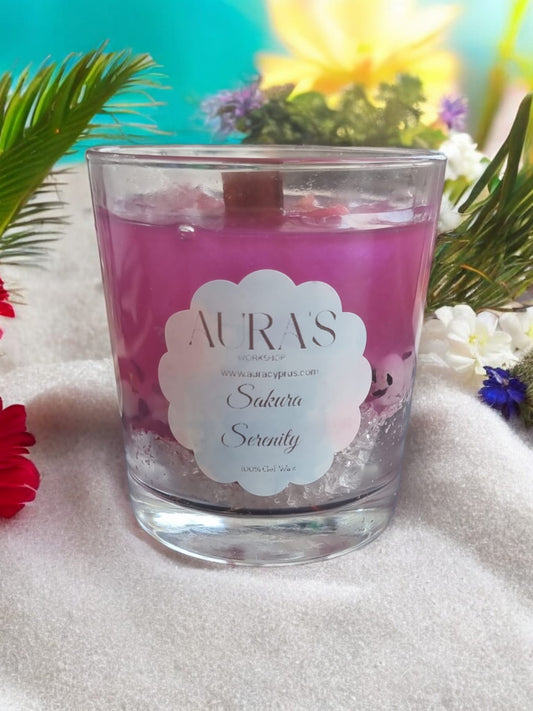 Sakura Serenity Gel Wax Candle - Auras Workshop Auras Workshop